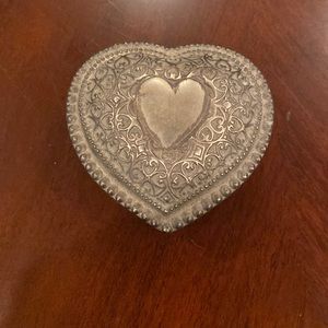 Silver Heart Trinket Box